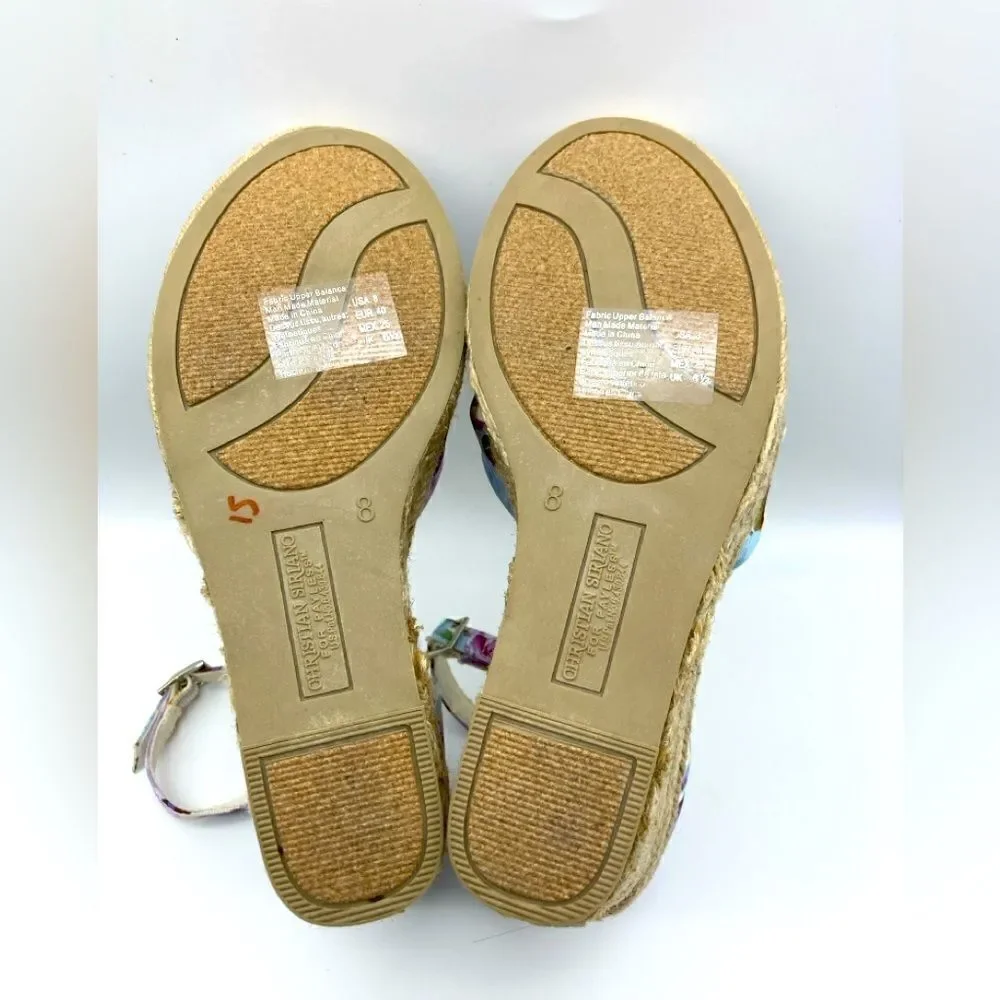 Christian Siriano Espadrille Wedge Sandals Size 8 NWOT